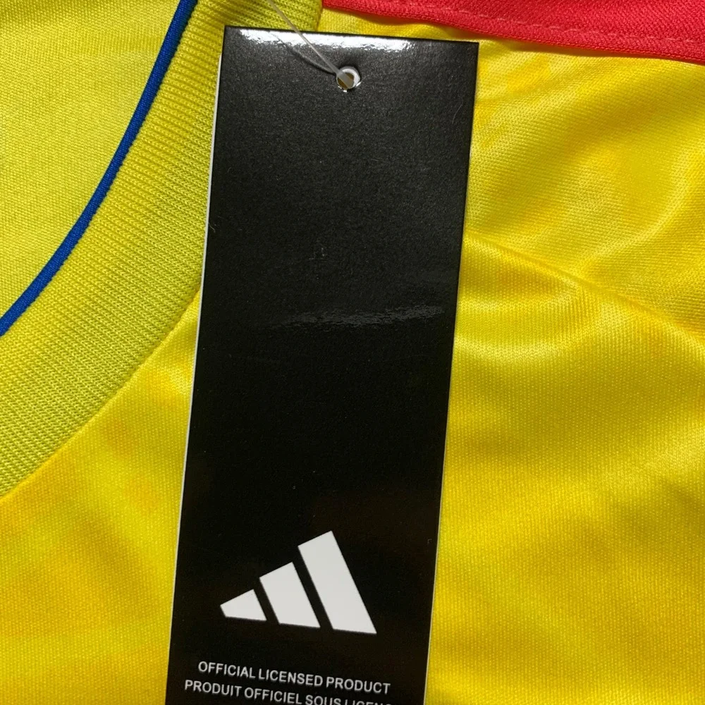 Adidas Colombia Luis Diaz 7 Soccer Jersey Mens M Yellow New Home Shirt AEROREADY